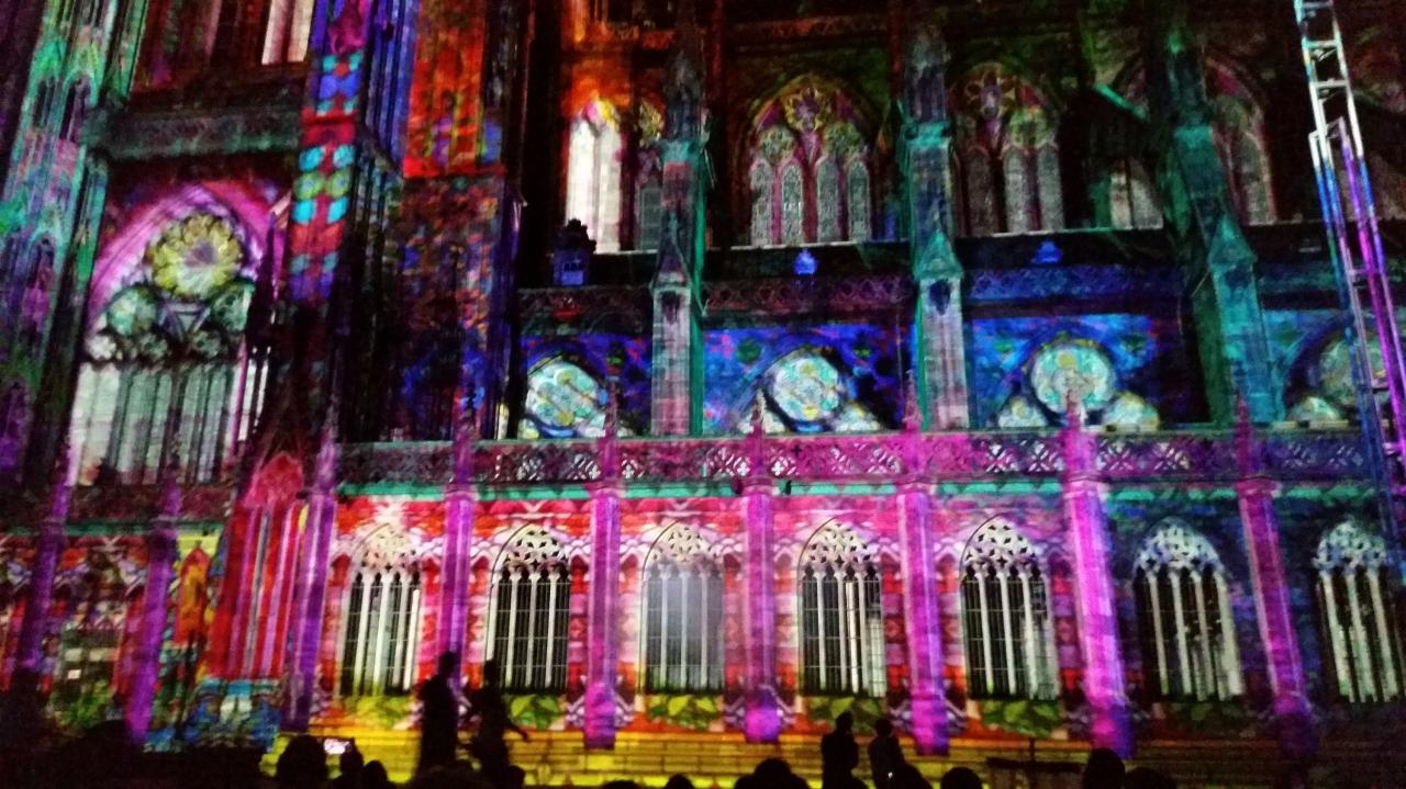Le spectacle de la cathédrale illuminée