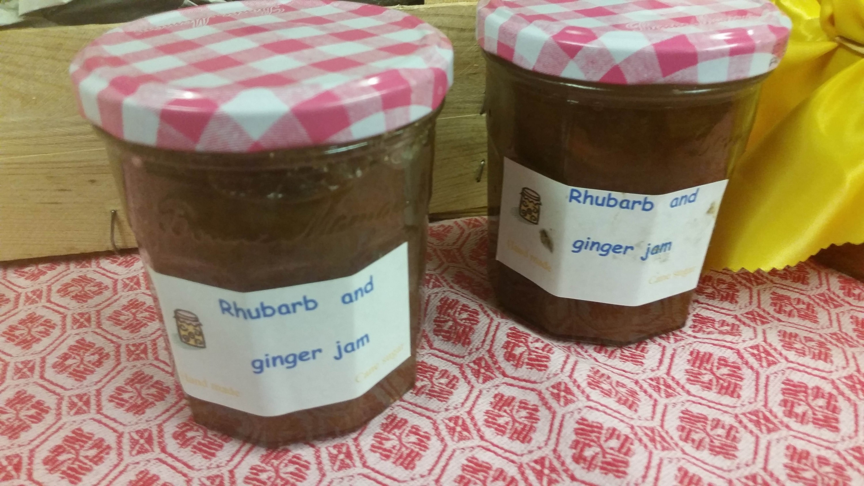 Rhubarb and ginger jam 