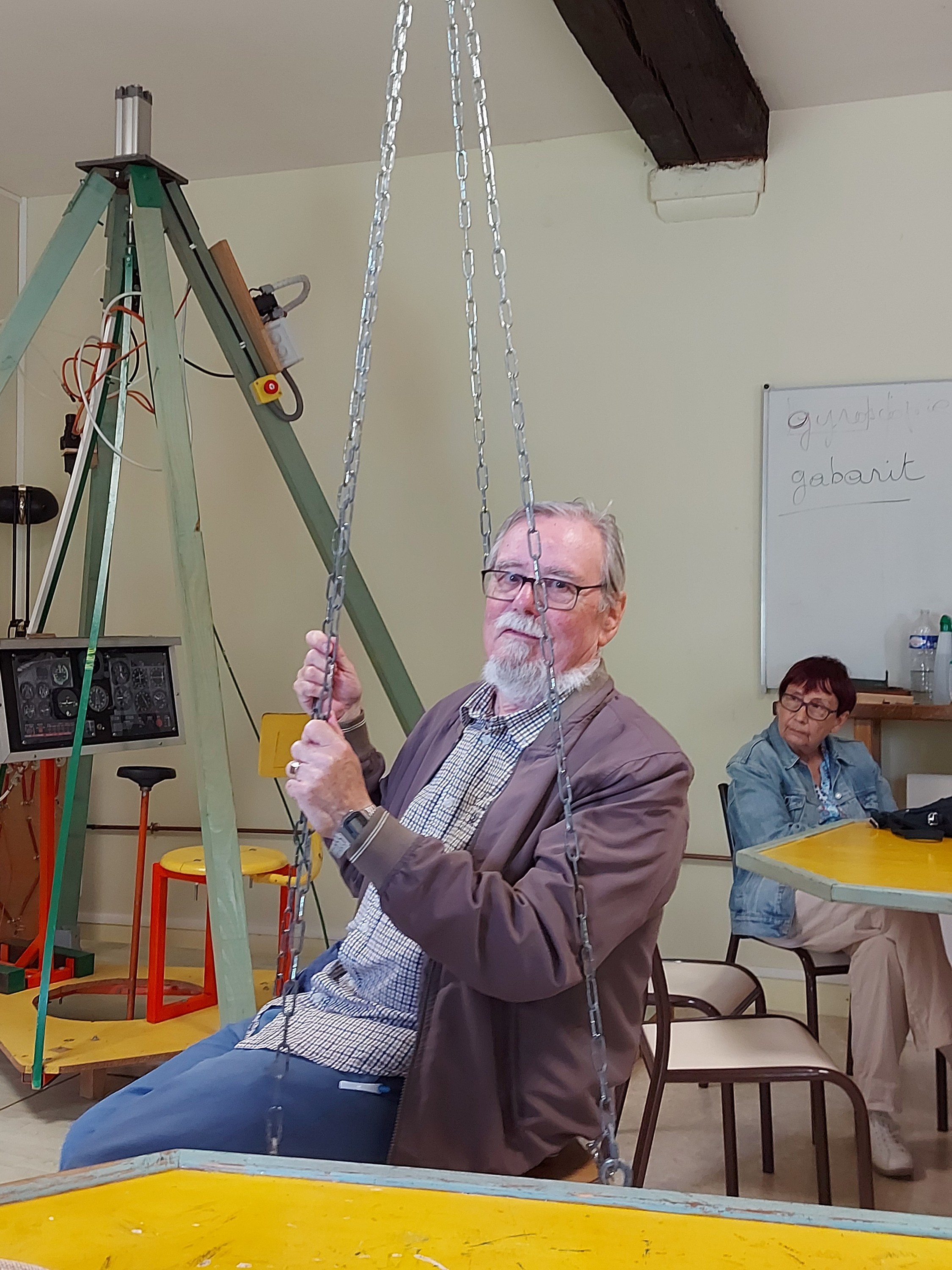 Martin va tester l'effet gyroscopique