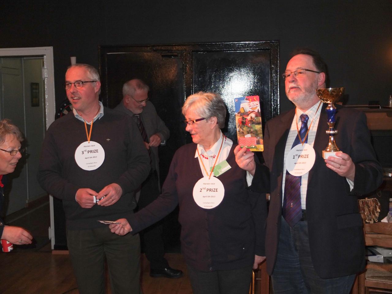 les gagnants de la course de chevaux