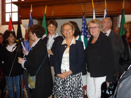 Accueil par l'adjointe Mme Arielle François